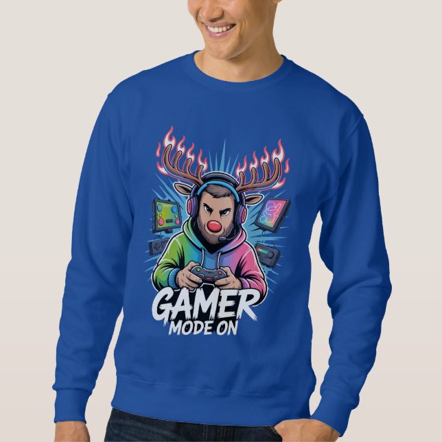 Sweatshirt Gamer Christmas Gifts Gamer Mode On Holiday Gaming (Devant)