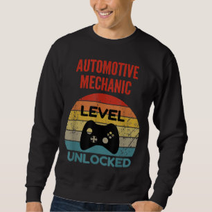 Sweatshirt Gamer déverrouillé de niveau mécanique automobile