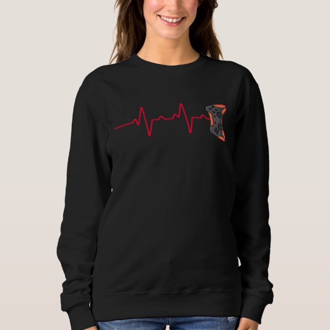 Sweatshirt Gamer Heartbeat Video Game   1 (Devant)