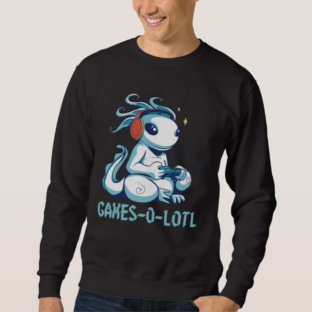 Sweatshirt Gamesolotl Axolotl  Gamer (Devant)