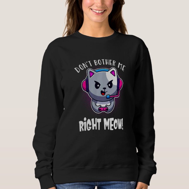 Sweatshirt Gaming Cat Cute Video Games Kitten Gamer (Devant)