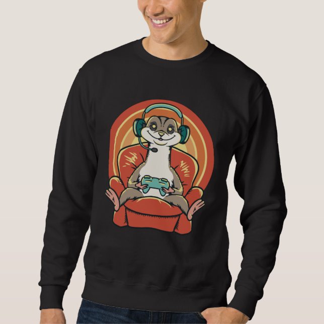 Sweatshirt Gaming Meerkat Outfit For Gamers (Devant)