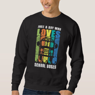 Sweatshirt Garçon qui aime l'école de chauffeur de bus transp
