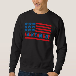 Sweatshirt Garçons amusants Enfants 4 juillet American Boy