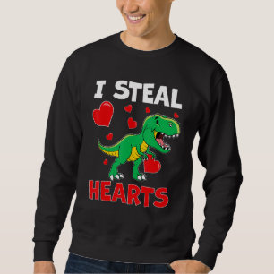 Sweatshirt Garçons, je vole des cœurs, amoureux des dinosaure