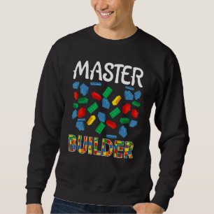 Sweatshirt Garçons Maître Constructeur Funny Brick Bâtons À