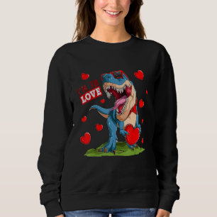 Sweatshirt Garçons Valentines Jour Enfants Dinosaure T Rex Lo