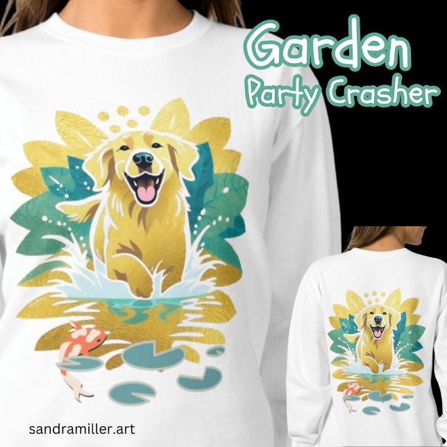 Sweatshirt GARDEN PARTY CRASHER Chemises d'or Retriever (Créateur téléchargé)