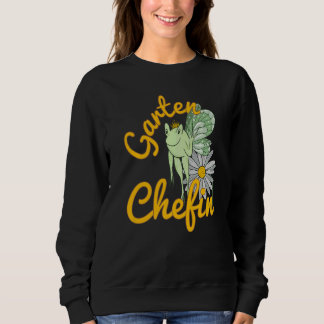 Sweatshirt Garden Saying Garden Chef Frog Elf With Flower