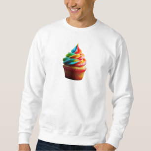 Sweatshirt Gâteau cupcake arc-en-ciel étourdissant de Slipper