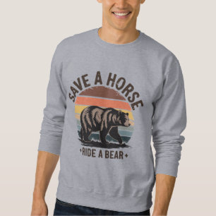 Sweatshirt Gay ours fierté Sauvez Un Cheval Promenez Un Ours