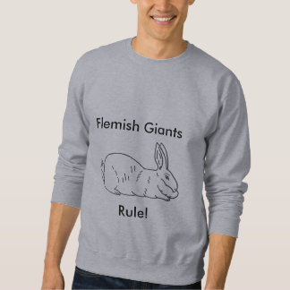 Sweatshirt géant flamand du lapin des hommes