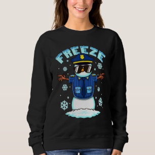 Sweatshirt Geler la police Snowman Hilaried Christmas Police