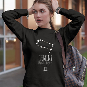Sweatshirt Gemini   Constellation Zodiaque personnalisée
