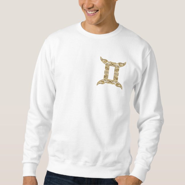 Sweatshirt Gemini Zodiac - Or Tribal (Devant)
