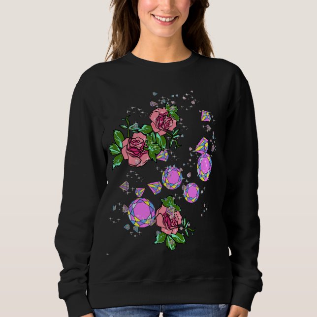 Sweatshirt Gemmes et Roses pétillants (Devant)