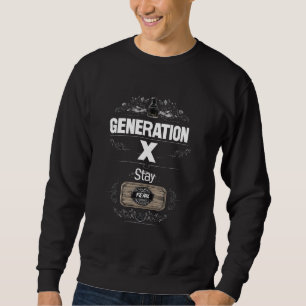 Sweatshirt Gen X Restez Feral Retro Rebelliot Libre Spirité À
