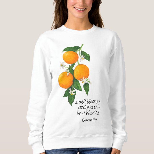 Sweatshirt Genèse de fruits orange 12:2 (Devant)