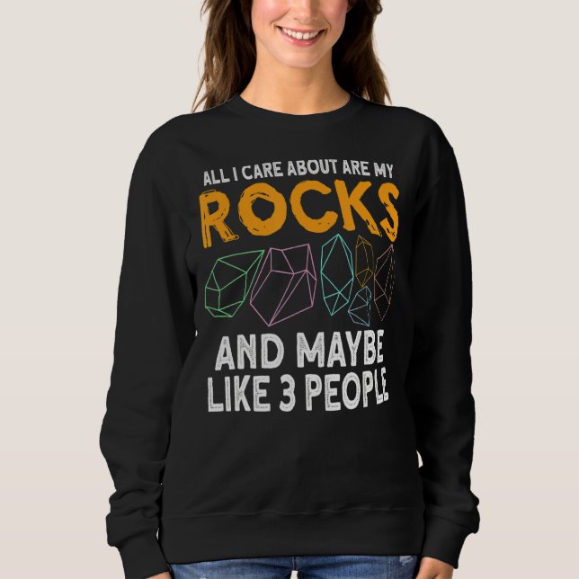 Sweatshirt Géologie Géologue Stone Rock Chasse Agate Hunter (Devant)