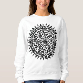 Sweatshirt Géométrie sacrée complexe Mandala fait main –