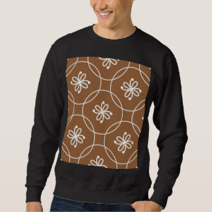 Sweatshirt Géométrique florale : motif d'art vintage.