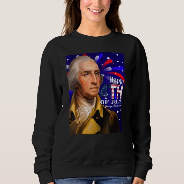 Sweatshirt George Washington 4 juillet Design (Devant)