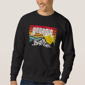 Sweatshirt Georgia Montagnes Forêts Appalaches Soleils Vintag