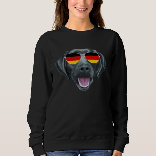 Sweatshirt German Flag Black Labrador Retriever Dog Germany P (Devant)