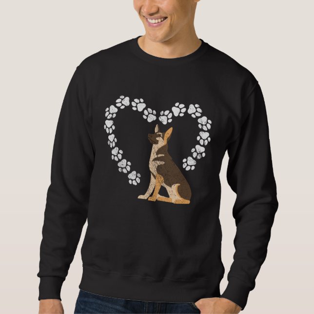 Sweatshirt German Shepherd Heart (Devant)