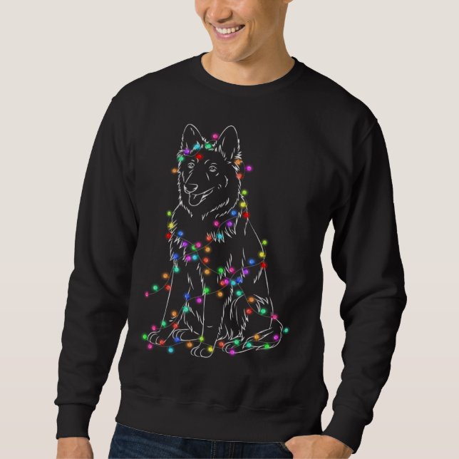 Sweatshirt German Shepherd Xmas Lights 2022 For Men Women Kid (Devant)
