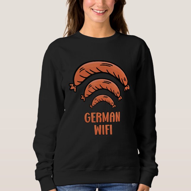 Sweatshirt German Wifi Simplified Sausage Wurst (Devant)