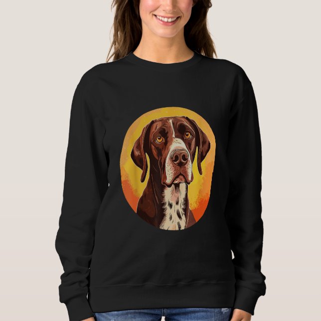 Sweatshirt German Wire Hair Dog Cute Dog Breed Design 2 (Devant)