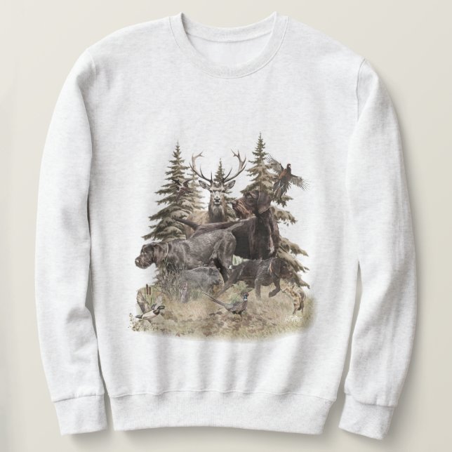 Sweatshirt German Wirehaired Pointer (Design devant)