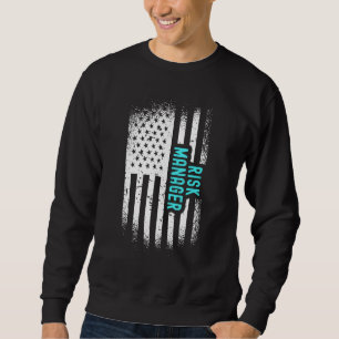 Sweatshirt Gestionnaire de risques avec drapeau américain