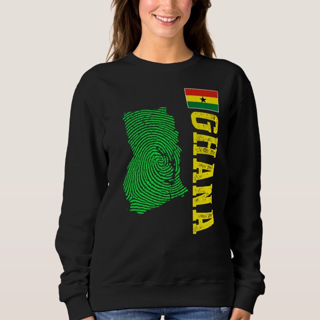Sweatshirt Ghana Carte Ghana Indicateur Ghana (Devant)