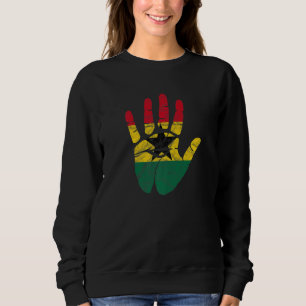 Sweatshirt Ghana Ghanéen Amour du coeur Fier Melanin Drapeau