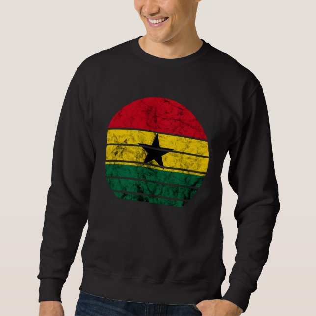 Sweatshirt Ghana Sunset Ghanaian Flag African Roots Africa (Devant)