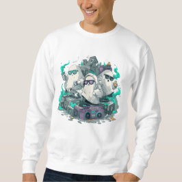Sweatshirt Ghost DJs Party Art – Drôles de fantômes hip hop d