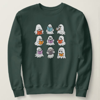 Sweatshirt Ghost Reading Books Librairie