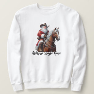 Sweatshirt Giddyup Jingle Horse Père Noël Noël
