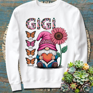 Sweatshirt Gigi personnalisé avec petits-enfants Noms Grand-m