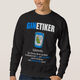 Sweatshirt Ginetiker Alcool Gin London Dry Hommes Femmes