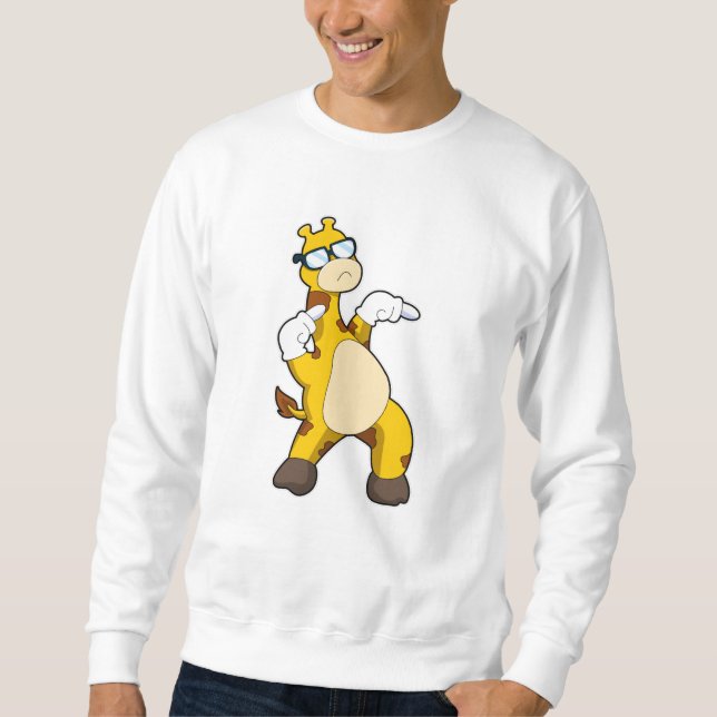 Sweatshirt Girafe avec lunettes de soleil (Devant)