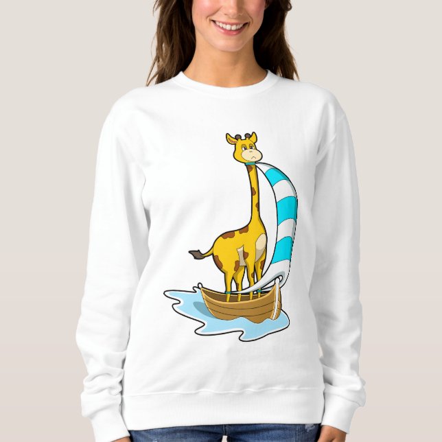 Sweatshirt Girafe avec voilier (Devant)