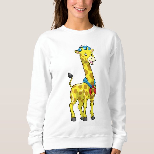 Sweatshirt Girafe en voile avec casquette de voile (Devant)