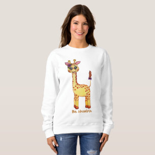 Sweatshirt Girafe mignonne de bébé d'aquarelle