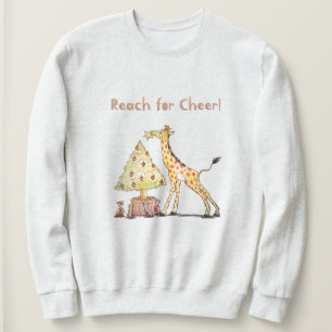 Sweatshirt Girafe mignonne de Noël – Art dessiné à la main