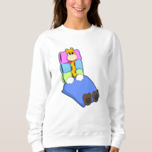 Sweatshirt Giraffat au coucher avec couverture et Coussin