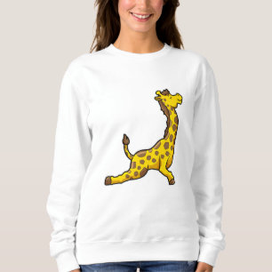 Sweatshirt Giraffe au Yoga Stretching exercices Leg