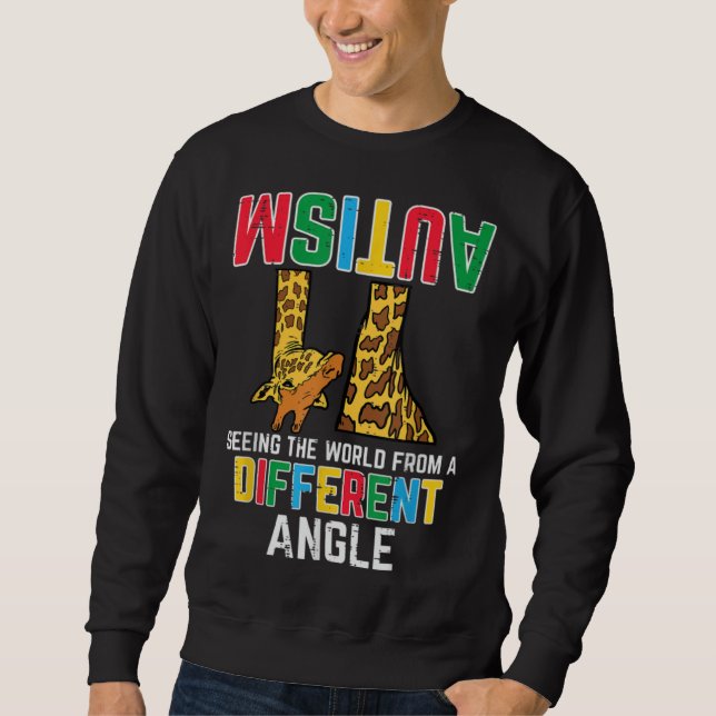 Sweatshirt Giraffe Autism Seeing World Different Angle Awaren (Devant)